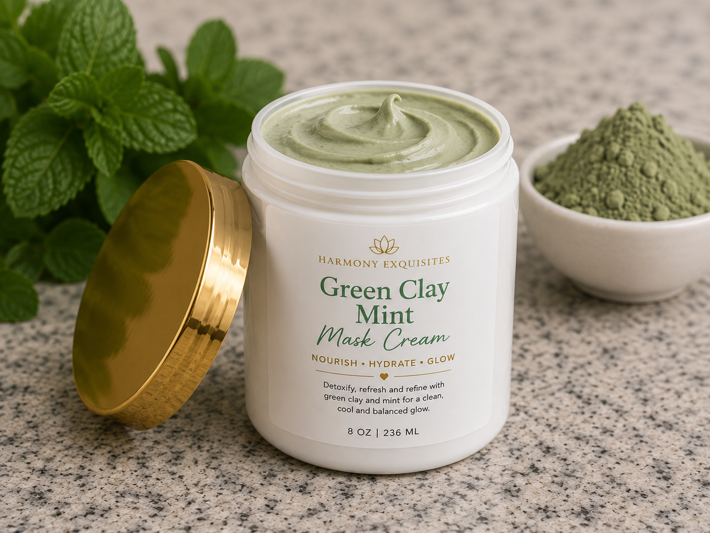 Green Clay Mint Mask Cream (Sample)