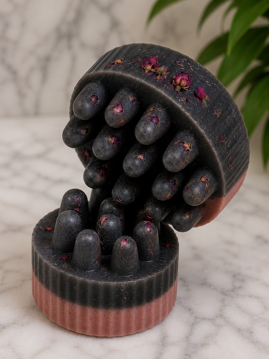Charcoal Lemon Rose Loaf (Massage bar)